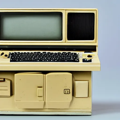 Prompt: a miniature model a 70's Computer 35mm, 4K, award winning photo