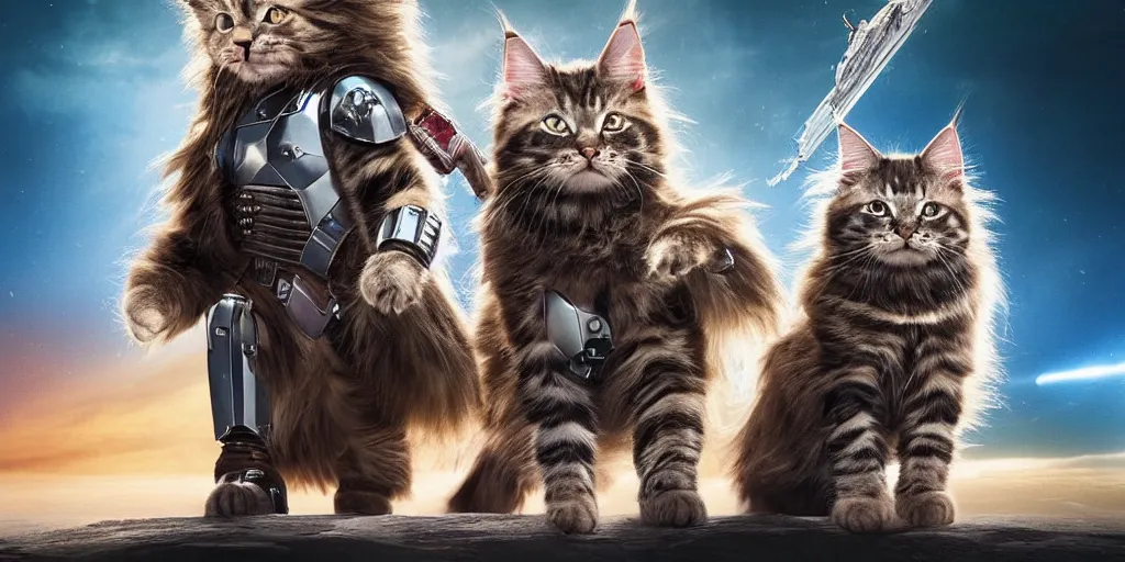 Prompt: a 3 d rendered movie still a robot resembling a maine coon kitten has become a cat scanner. a cat scan. science fiction blockbuster movie from the future, imax 7 0 mm. the mandalorian ( american space western television series )