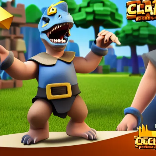 Image similar to clash royale model of a giant lizard with a long tongue