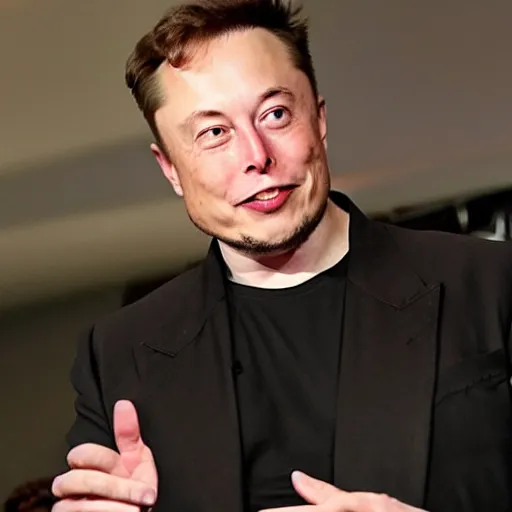 Prompt: Elon Musk promoting a new nft artwork