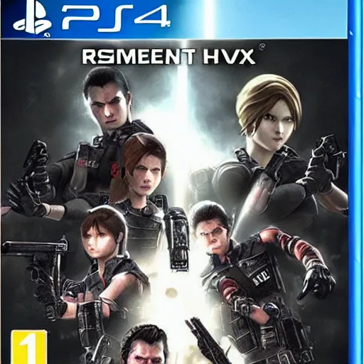 Prompt: video game box art of a ps 5 game called resident evil x : the revenge of nemesis, 4 k, highly detailed cover art.