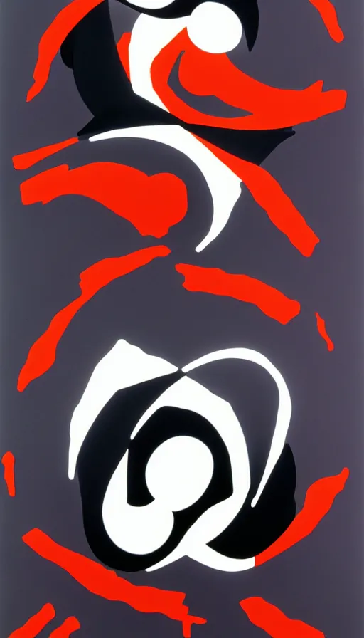 Image similar to Abstract representation of ying Yang concept, by Gainax Co,