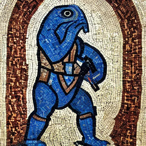 Image similar to Ancient Roman Mosaic of Max Rebo Playing For Emperor Caligula