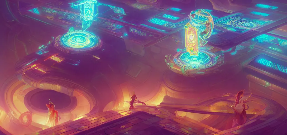 Image similar to a floating temple, channeling swirling energy, wearing netrunner clothing, vaporwave aesthetic, colorful, psychedelic, digital painting, artstation, concept art, smooth, sharp focus, illustration, art by artgerm and greg rutkowski and alphonse mucha