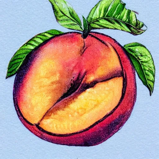 Image similar to a peach fruit with a crown on top of it.