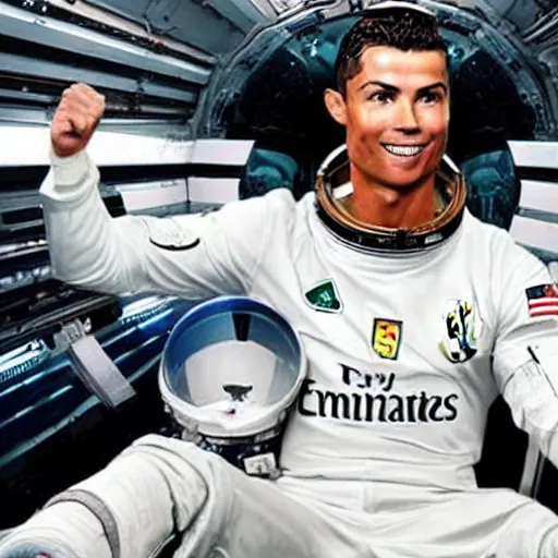 Prompt: cristiano ronaldo as astronaut