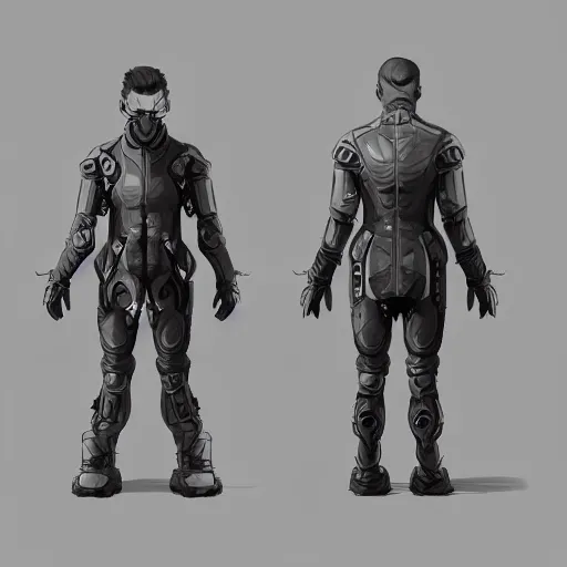 Image similar to character design, elite scientist, scifi, concept art by jama jurabaev, hugo ferdinand boss high quality, brush stroke, trending on artstation, full body
