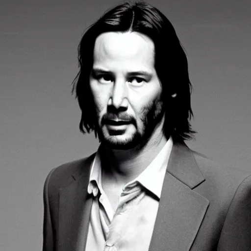 Prompt: keanu reeves from the shining ( 1 9 8 0 ), very detailed face