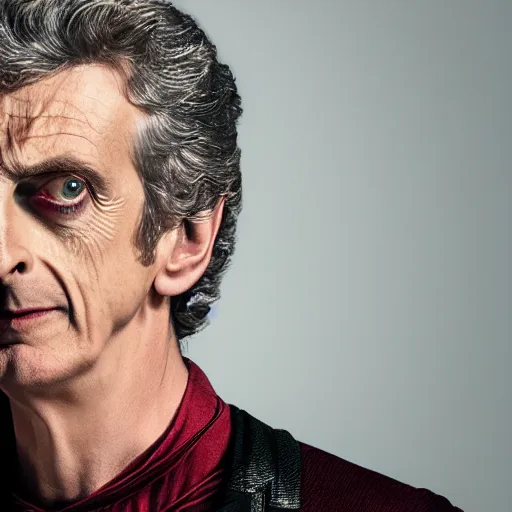 Image similar to high quality portrait of peter capaldi as wonder woman
