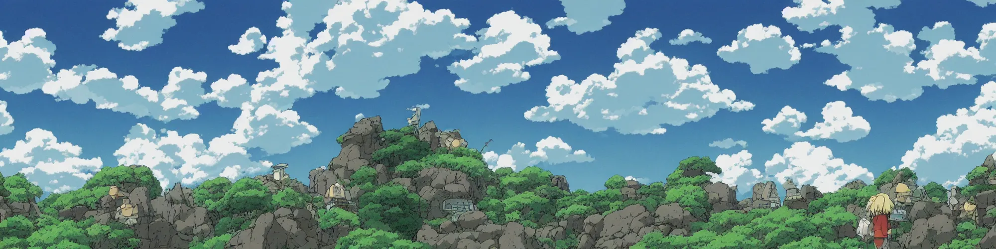 Image similar to A cloudy sky, by Studio Ghibli