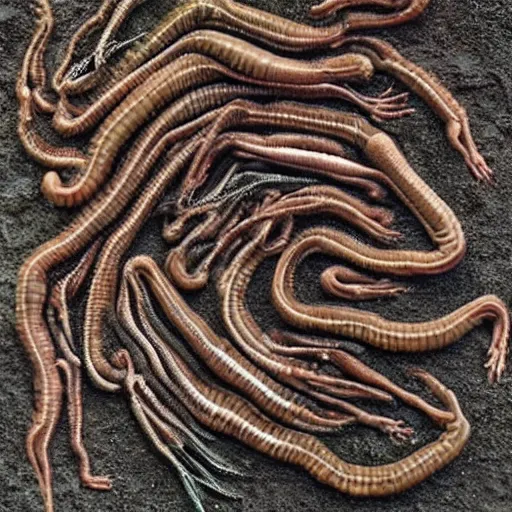 Prompt: human worm