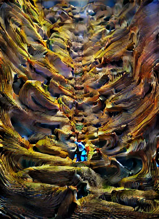 Image similar to hyper detailed 3d render like an Oil painting - Mark Zuckerberg lost in virtual reality by Jacek Yerka, Mariusz Lewandowski, Houdini algorithmic generative render, Abstract brush strokes, Masterpiece, Edward Hopper and James Gilleard, Zdzislaw Beksinski, Mark Ryden, Wolfgang Lettl, hints of Yayoi Kasuma, octane render, 8k