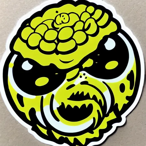 Image similar to die cut sticker, gomu gomu no gatling, splatter paint