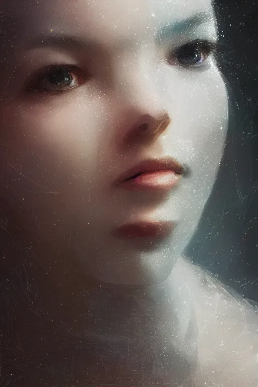 Image similar to Artificial Intelligence, joyful, close-up portrait, intricate, elegant, volumetric lighting, scenery, digital painting, highly detailed, artstation, sharp focus, illustration, concept art, ruan jia, steve mccurry