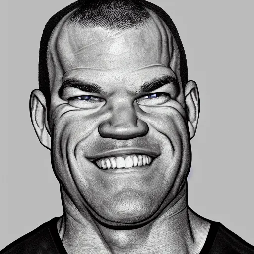 Image similar to jocko willink, black and white, digital art