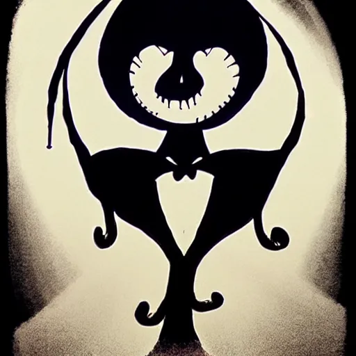 Prompt: the nightmare before christmas, symmetry!!