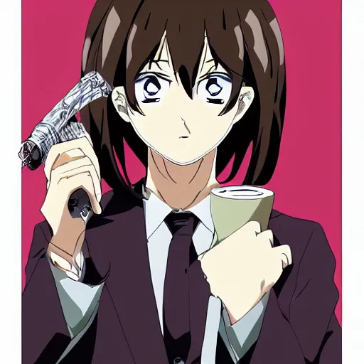 Prompt: hannibal lector in the style of anime, in the style of holic