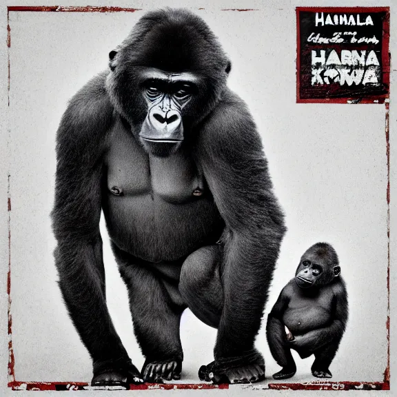 Image similar to harambe, album cover art