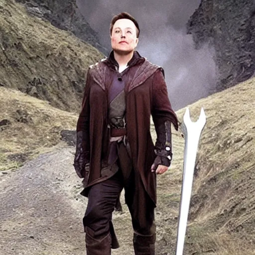 Prompt: elon musk in lord of the rings