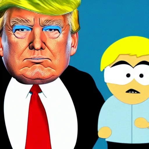 Image similar to donald trump in southpark character