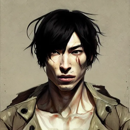 ezra miller, attack on titan, art by greg rutkowski | Stable Diffusion ...