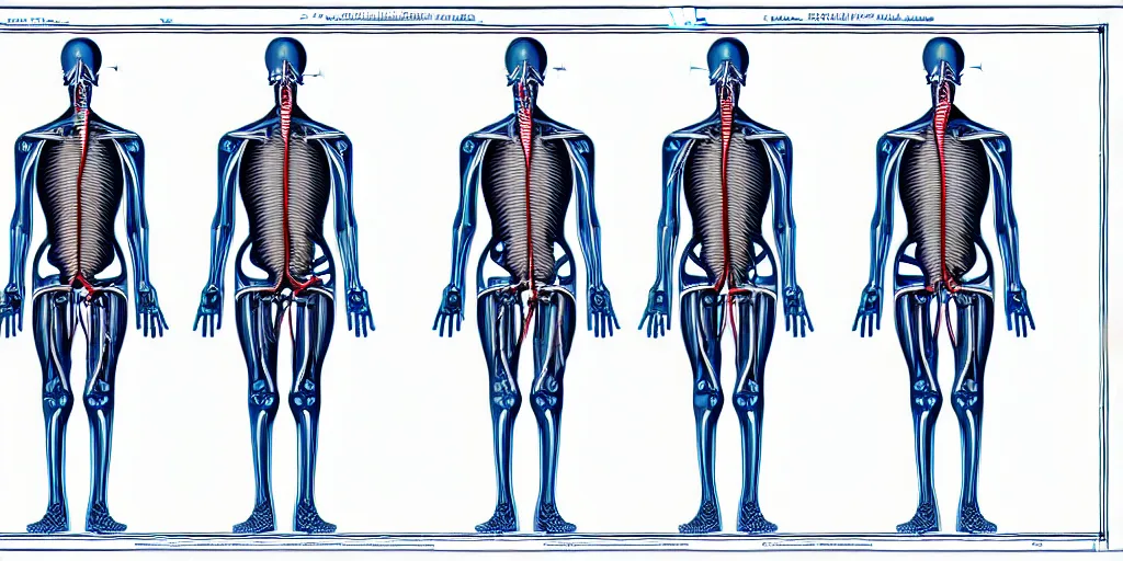 Image similar to technical diagram blueprint of anthropomorphic anatomical sip technician, performance enhanced salesman anatomy, snake oil sip tech technical blueprint plan