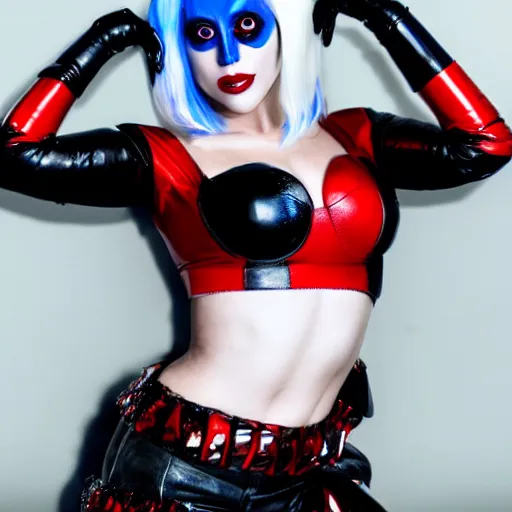 Image similar to Lady Gaga as Harley Quinn 8k hdr