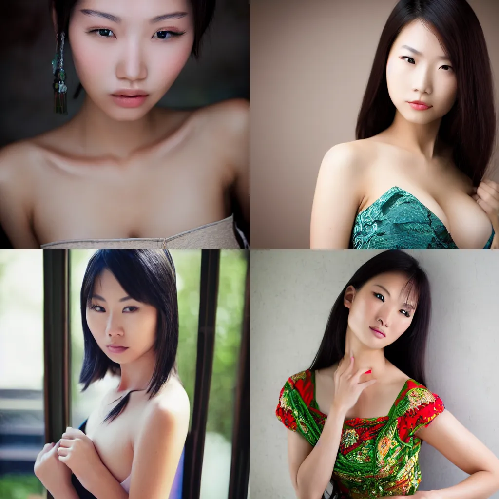 Prompt: beautiful asian woman, medium shot