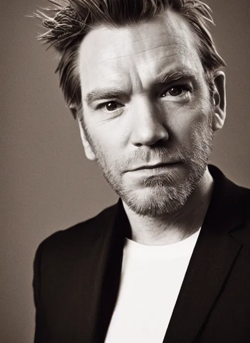 Image similar to professional portrait photography of Ewan McGregor