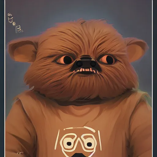 Image similar to face icon stylized minimalist ewoks, loftis, cory behance hd by jesper ejsing, by rhads, makoto shinkai and lois van baarle, ilya kuvshinov, rossdraws global illumination