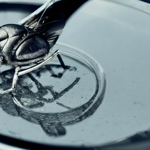 Prompt: fly on an ashtray, highly detailed, sharp focus, 4 k, vfx, realistic