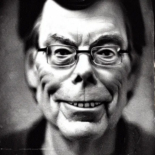 Image similar to stephen king, tintype