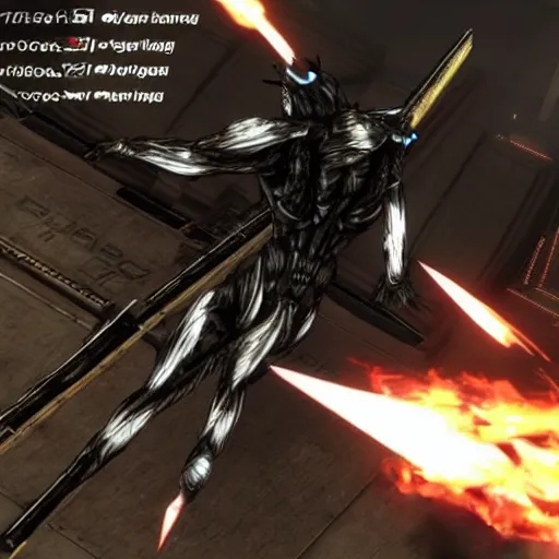 Prompt: AGM-114 Hellfire in Metal Gear Rising: Revengeance