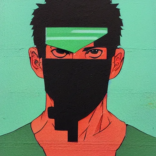 Image similar to Zoro Profile Picture by Sachin Teng, asymmetrical, Organic Painting , Matte Painting, geometric shapes, hard edges, graffiti, street art,:2 by Sachin Teng:4