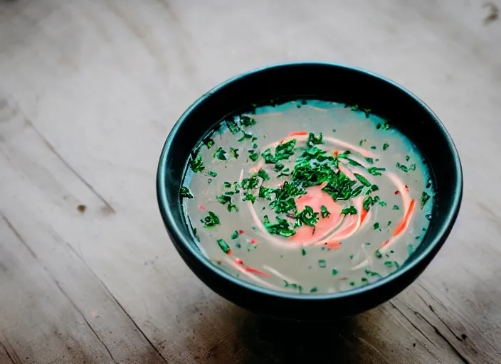 Image similar to dslr photograph of a bowl eldritch horror soup, 8 5 mm f 1. 8