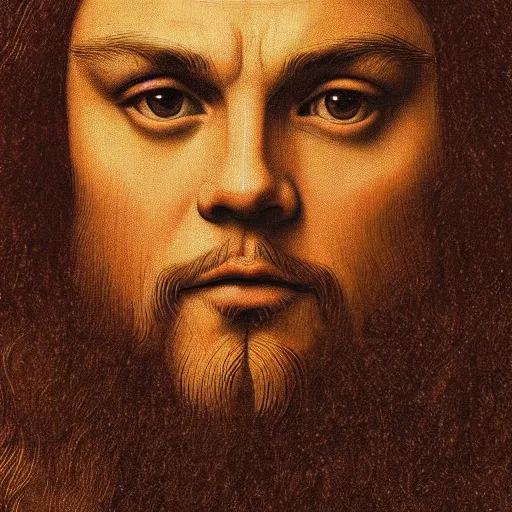 Image similar to leonardo di caprio as leonardo da vinci