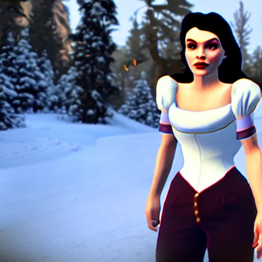 Image similar to snow white in gta, game screenshot
