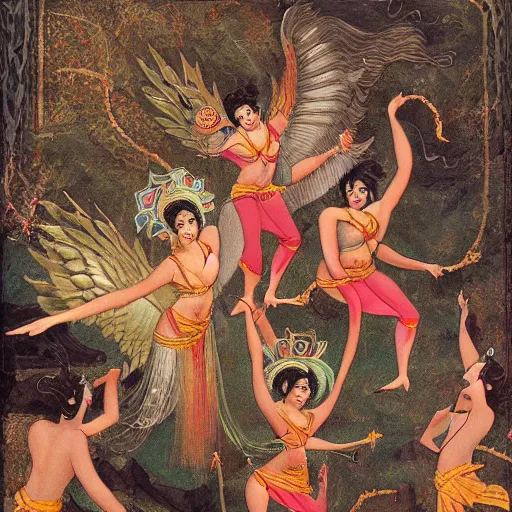 Prompt: the flying Apsaras by Chong Li