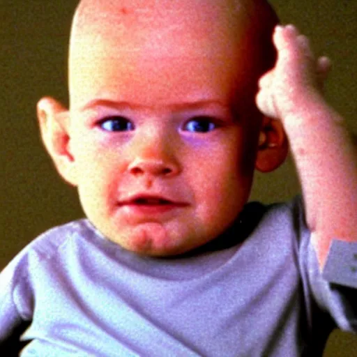 Prompt: walter white as a baby.