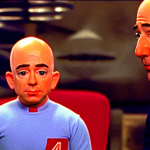 Image similar to Jeff Bezos as Mini-Me in Austin Powers, screen capture, 4k