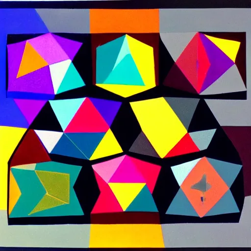 Image similar to abstract colorful platonic solids