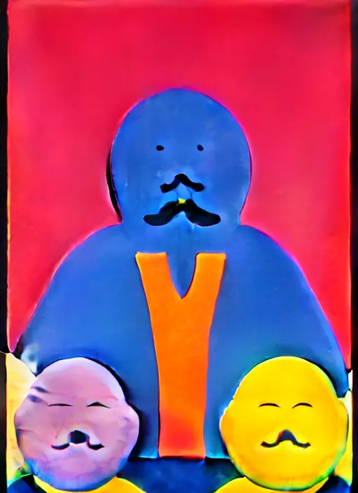 Image similar to fat men by shusei nagaoka, kaws, david rudnick, airbrush on canvas, pastell colours, cell shaded, 8 k