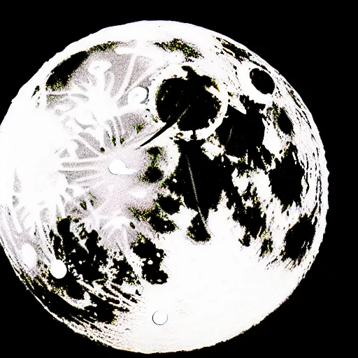 Image similar to full moon, style of shuzo oshimi, black outline, on white, smooth, thin sharp lines, detailed