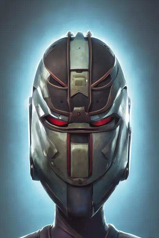 Image similar to epic mask helmet robot ninja portrait stylized as fornite style game design fanart by concept artist gervasio canda, behance hd by jesper ejsing, by rhads, makoto shinkai and lois van baarle, ilya kuvshinov, rossdraws global illumination radiating a glowing aura global illumination ray tracing hdr render in unreal engine 5