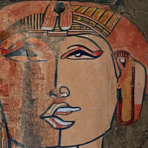 Image similar to A wall painting of Donald Trump found in an ancient egyptian tomb