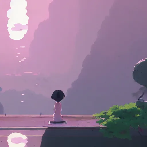 Prompt: song of myself, i am of old and young, of the foolish as much as the wise, regardless of others, ever regardful of others, cory loftis, james gilleard, atey ghailan, makoto shinkai, goro fujita, studio ghibli, rim light, exquisite lighting, clear focus, very coherent, plain background