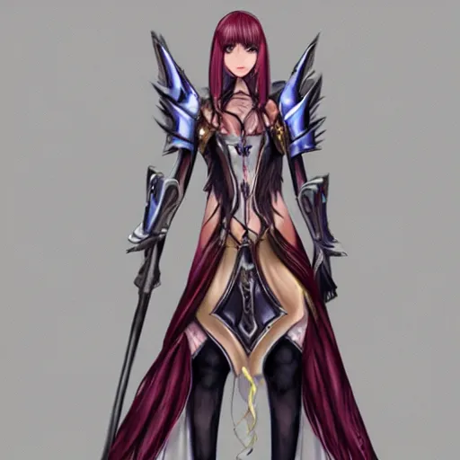 Prompt: female fantasy magic armor, full body shot, korean mmorpg, retro game, anime, concept art