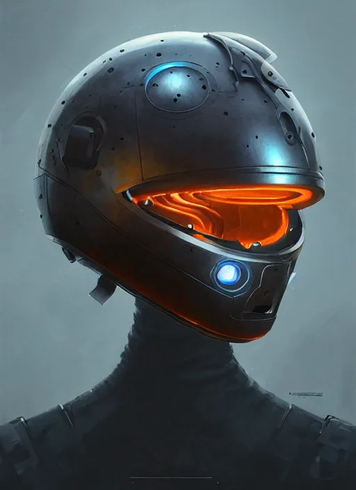 Image similar to an epic mechanical robotic racing helmet highly detailed, digital painting, concept art, smooth, sharp focus, illustration, art by greg rutkowski