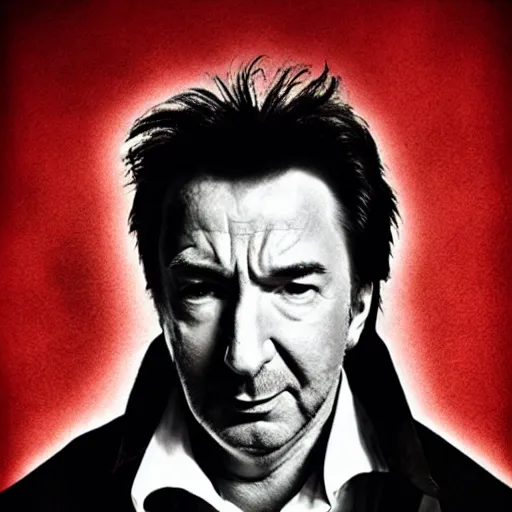 Image similar to Alan Rickman as Wolverine, portrait, photography