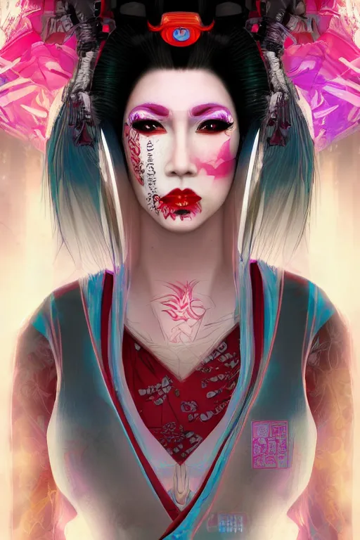 Image similar to agile geisha cyberpunk Dragon princess, digital art, 8k ,character ,realistic, portrait, hyperrealistic